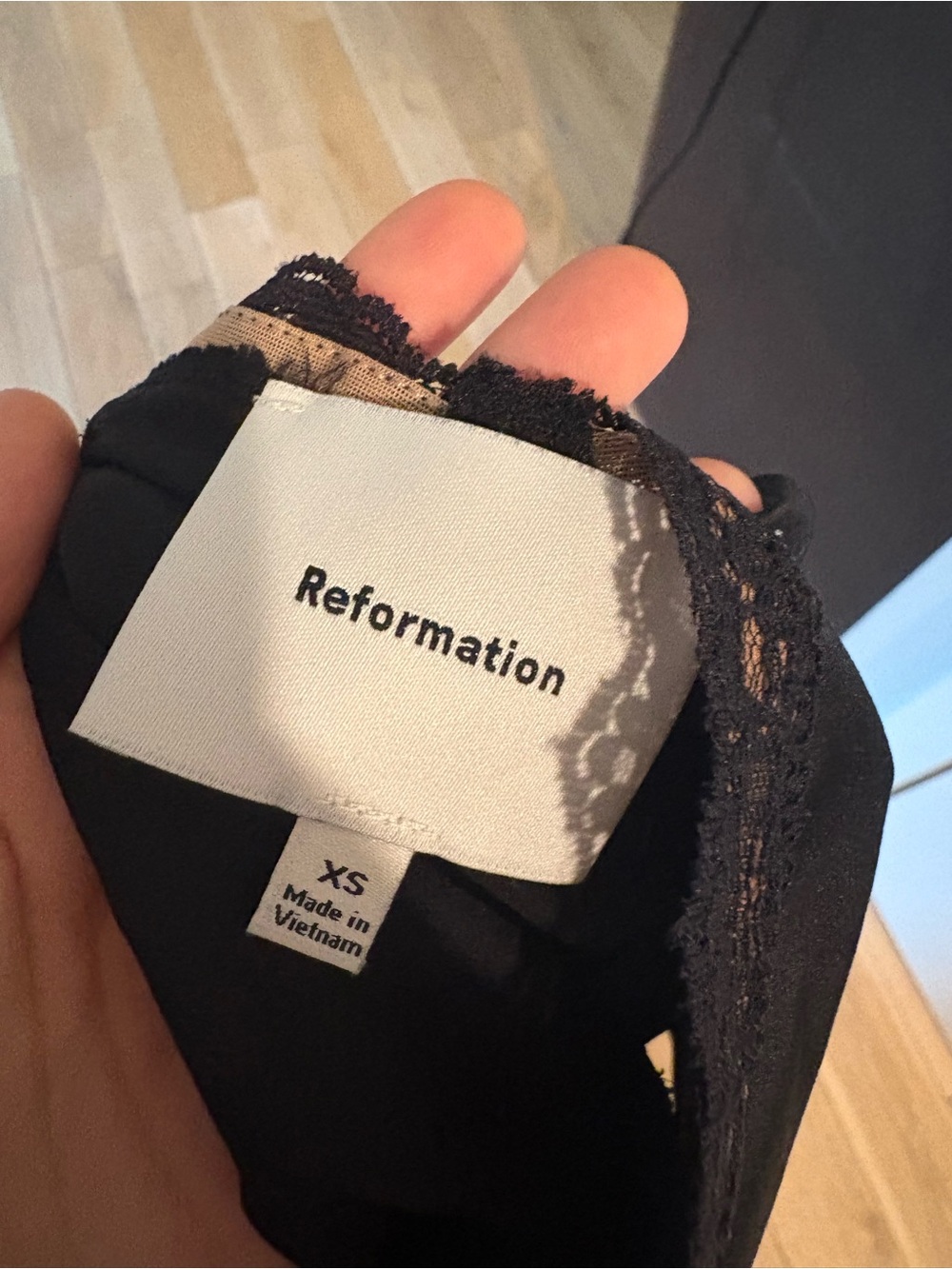 Reformation Black Silk Top - Picture 3 of 3